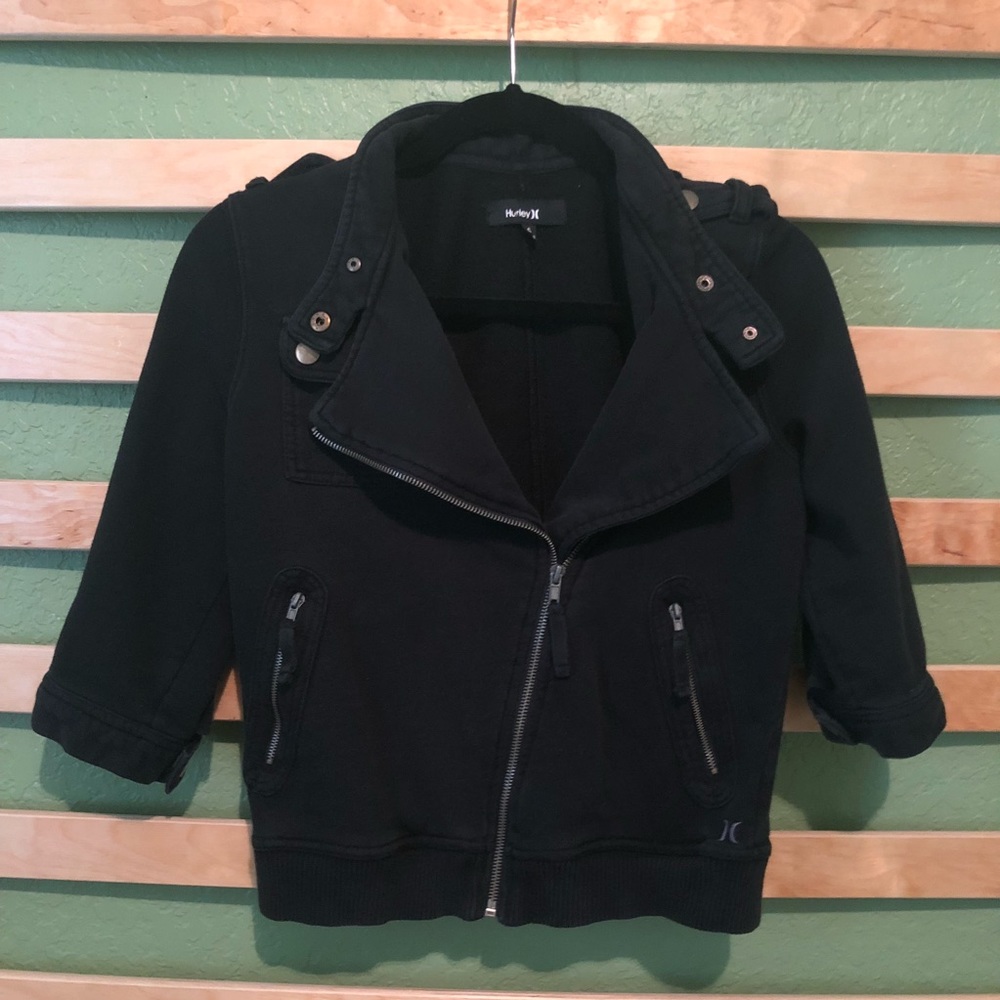 Hurley Short-Sleeve Moto Jacket 🔵